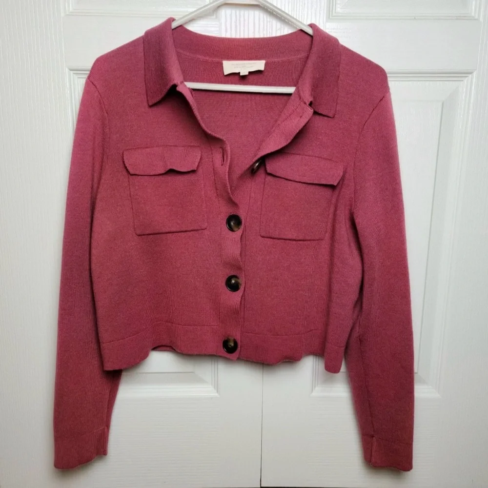 Sézane Betty Cardigan, Size Medium, Rosewood - Picture 4 of 9